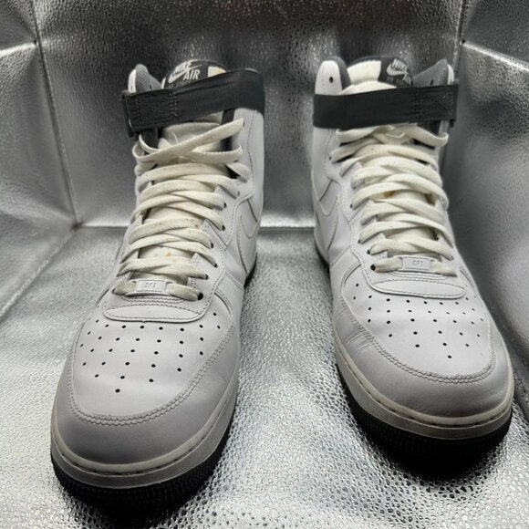 Size 12 Nike Air‎ Force 1 High Charcoal-White Mens Basketball Shoes CD0910-100 - Picture 5 of 12